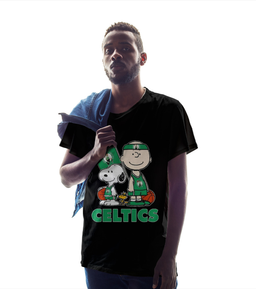 Boston Celtics Snoopy Charlie Brown Peanuts Friends Basketball 2024 T-Shirt