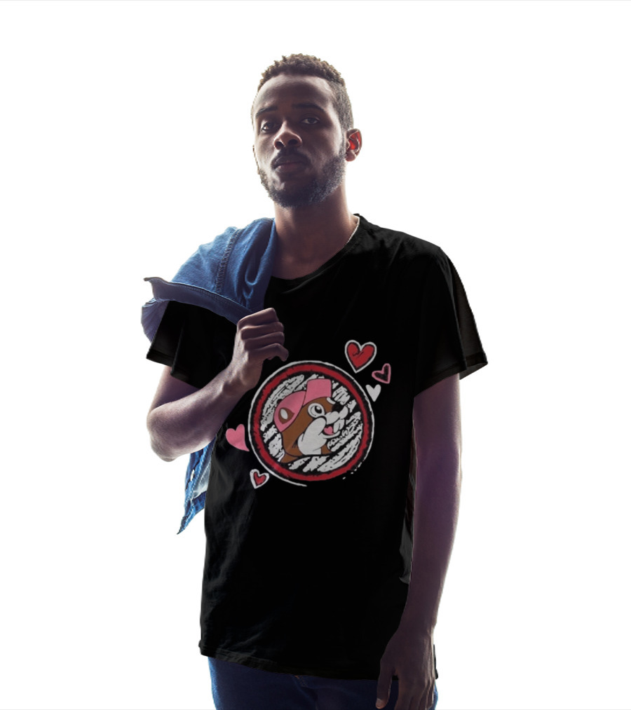 Buc Ee's Valentine's Beaver With Hearts And Cap T-Shirt