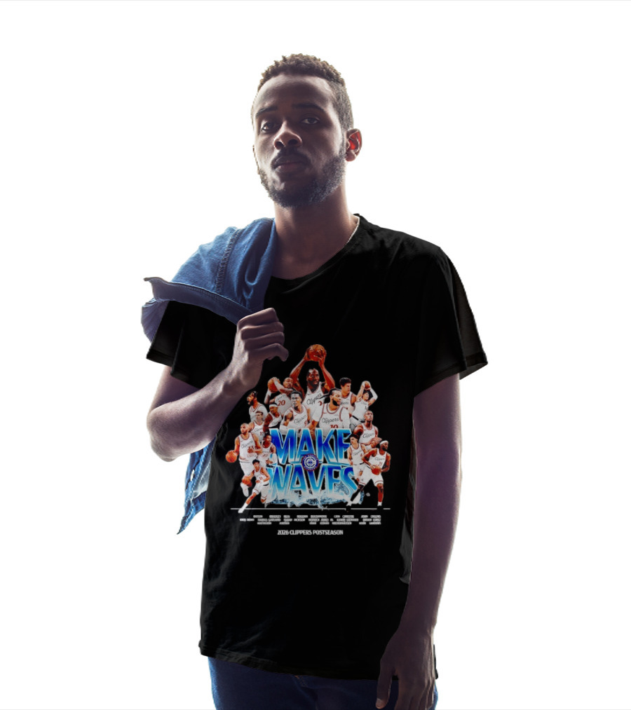 Make Waves Los Angeles Clippers NBA Basketball 2026 Players T-Shirt