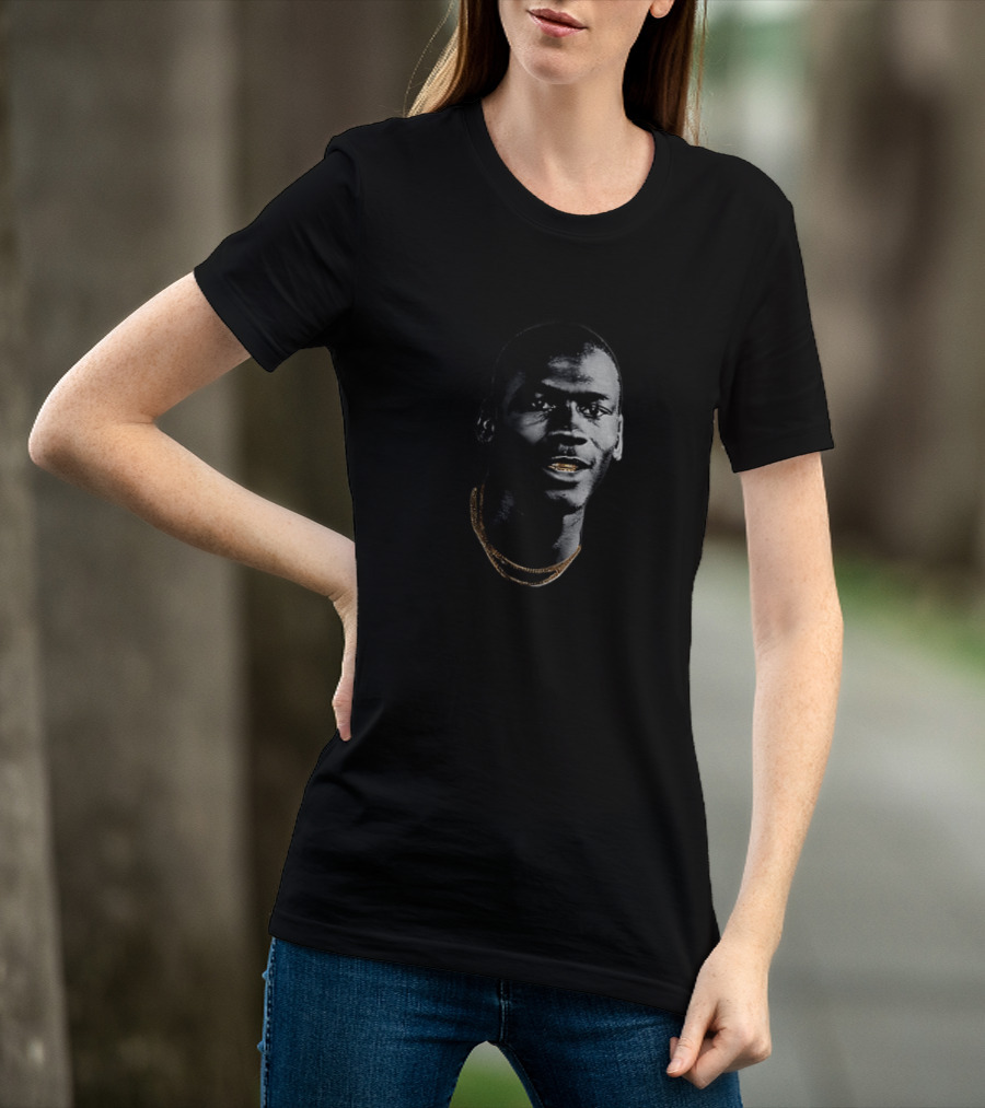 Michael Jordan Big Head Gold Teeth Chicago Bulls NBA Basketball T-Shirt
