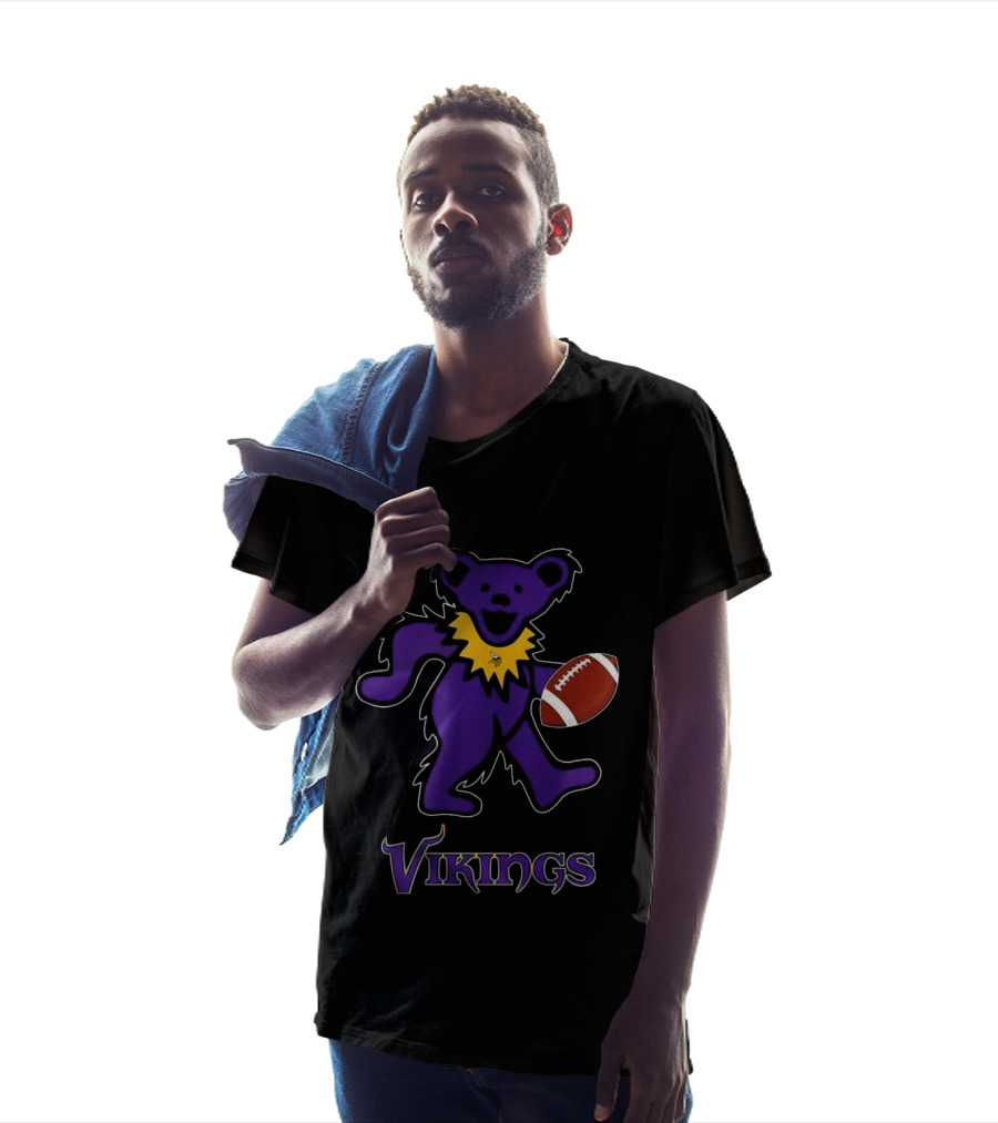 Minnesota Vikings Bear Grateful Dead Night Football 2024 T-Shirt