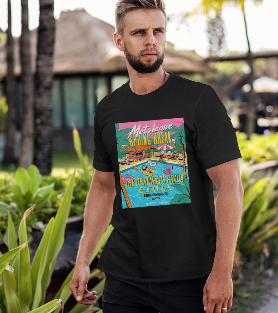 Metalcore Spring Break The Devil Wears Prada ERRA Kingdom Of Giants Acres Tour 2025 T-Shirt