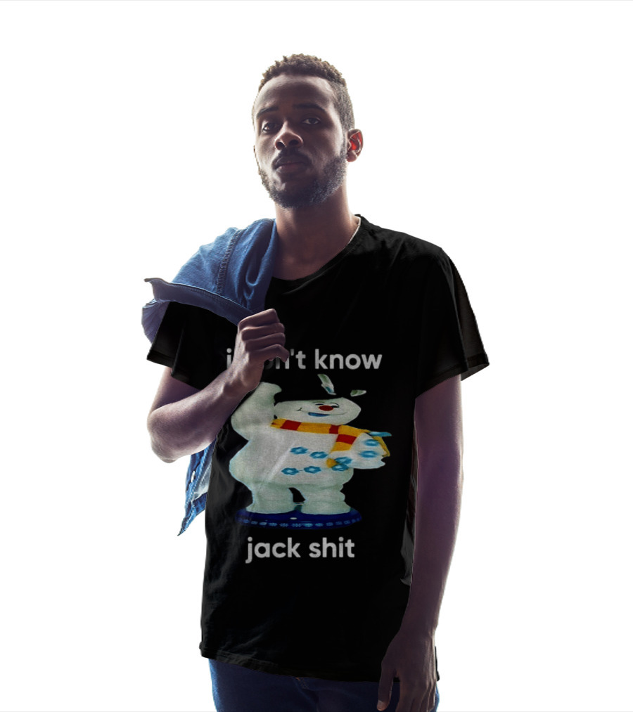 I Don't Know Jack Shit Snowman Scarf Spinning Gemmy T-Shirt