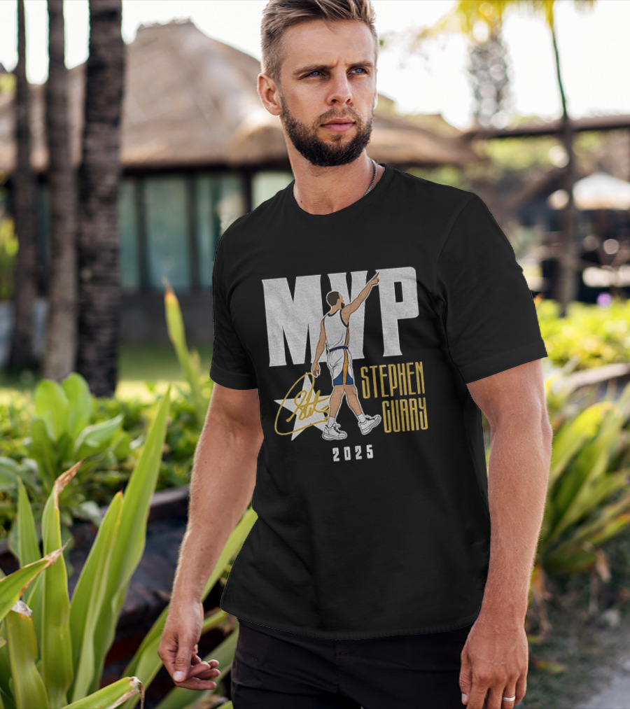 Stephen Curry MVP 2025 Basketball Champion Star Signature T-Shirt