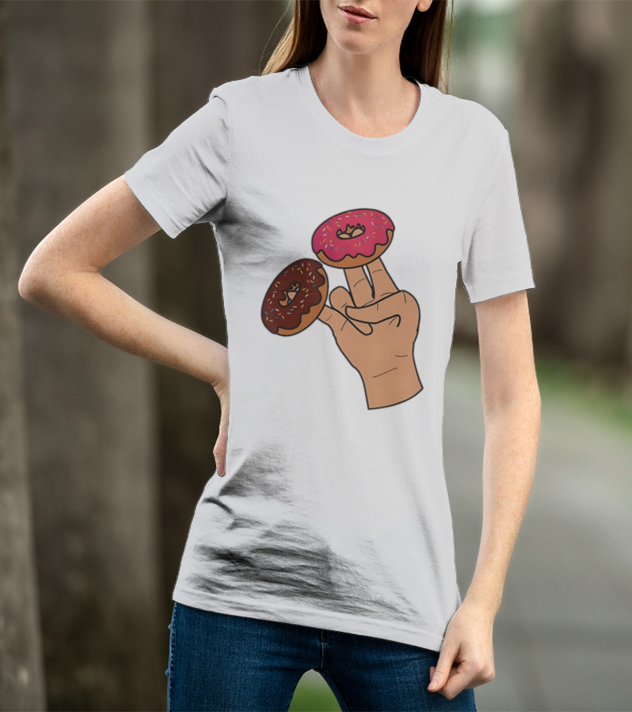 2 In The Pink 1 In The Stink Donut Fingers T-Shirt