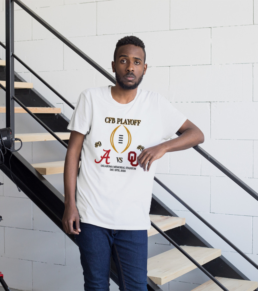 CFB Playoff Alabama Vs Oklahoma December 31 2025 Oklahoma Memorial Stadium T-Shirt