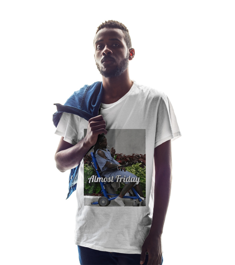 Almost Friday Offset Cigarette Wheelchair Vibes T-Shirt