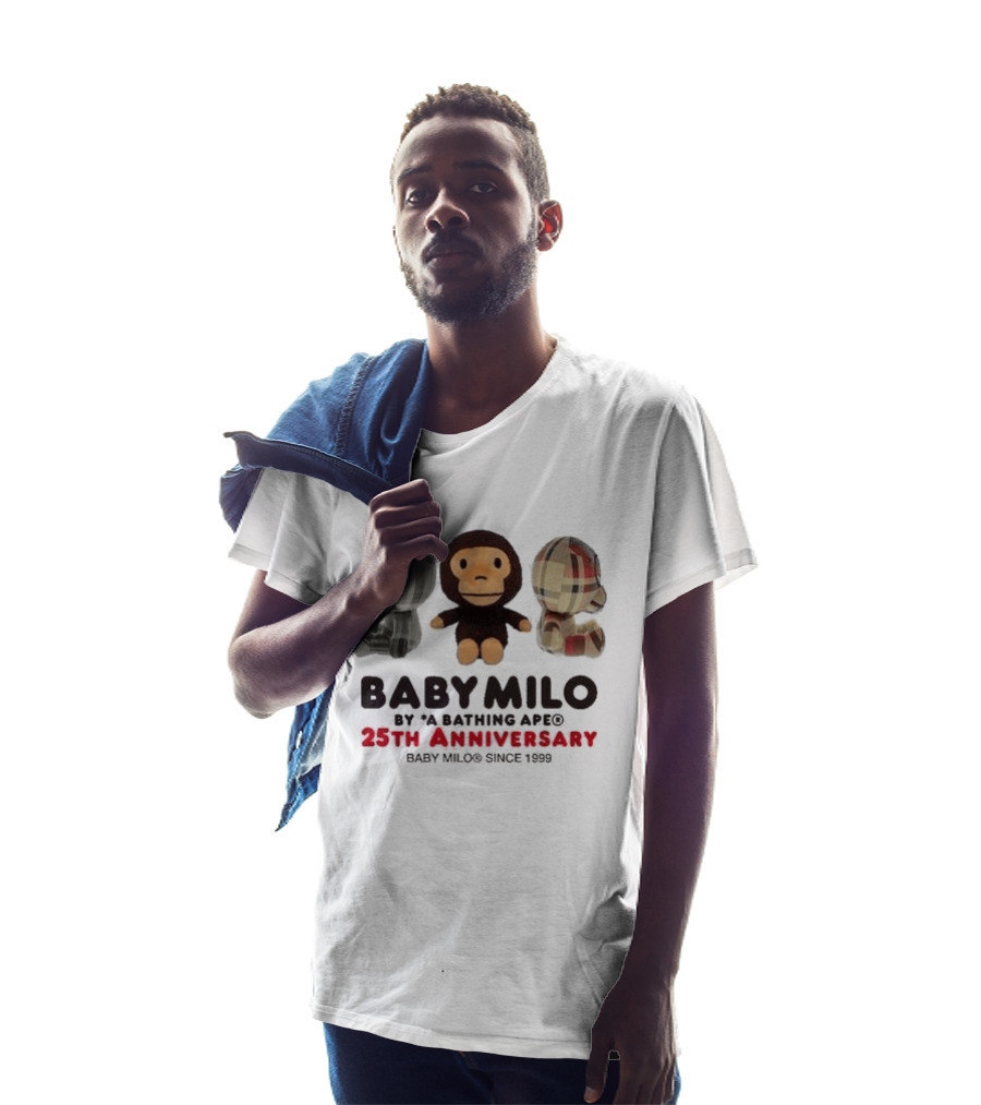 Baby Milo By A Bathing Ape 25th Anniversary Since 1999 Plush Trio T-Shirt