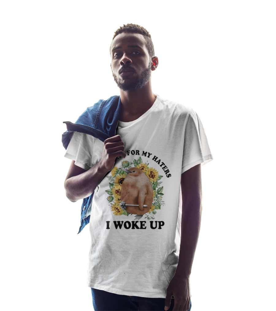 Bad News For My Haters I Woke Up Penguin Sunflowers T-Shirt
