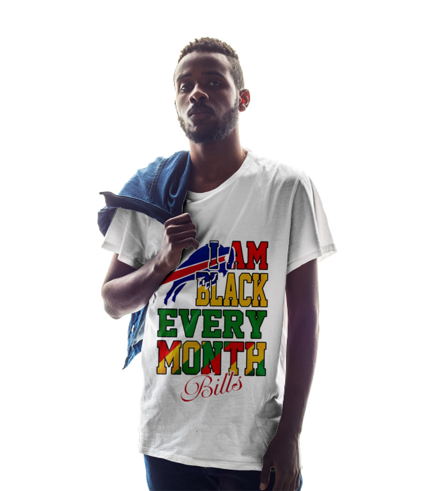 Buffalo Bills I Am Black Every Month Juneteenth Bills T-Shirt