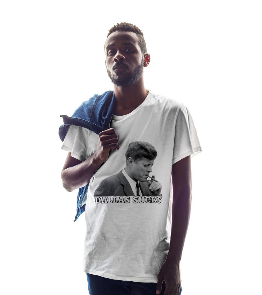 Dallas Sucks JFK Smoking Cigar Anti Cowboys T-Shirt
