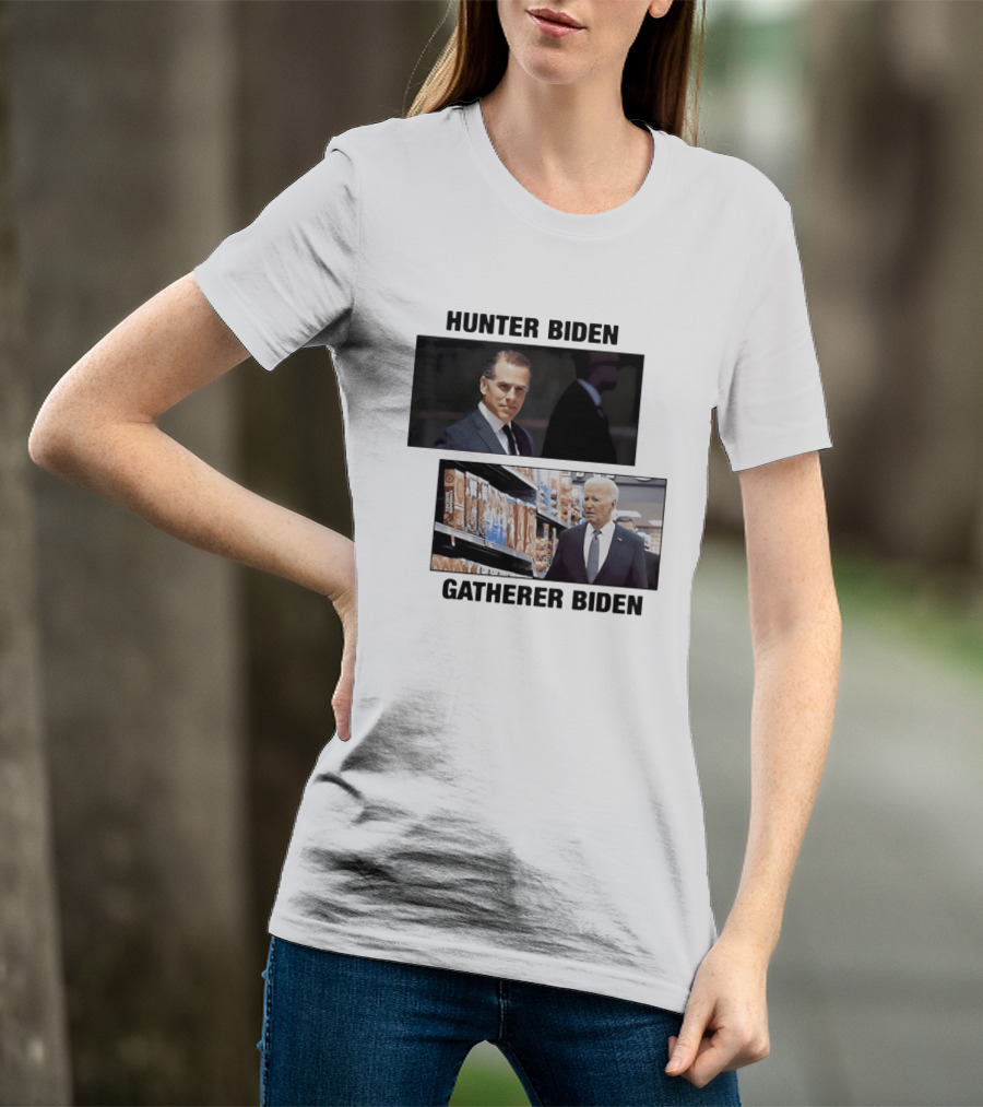 Hunter Biden Gatherer Biden Humorous Political Parody Image T-Shirt