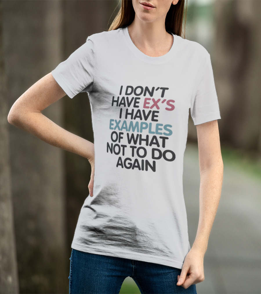 I Don't Have Ex's I Have Examples Of What Not To Do Again T-Shirt
