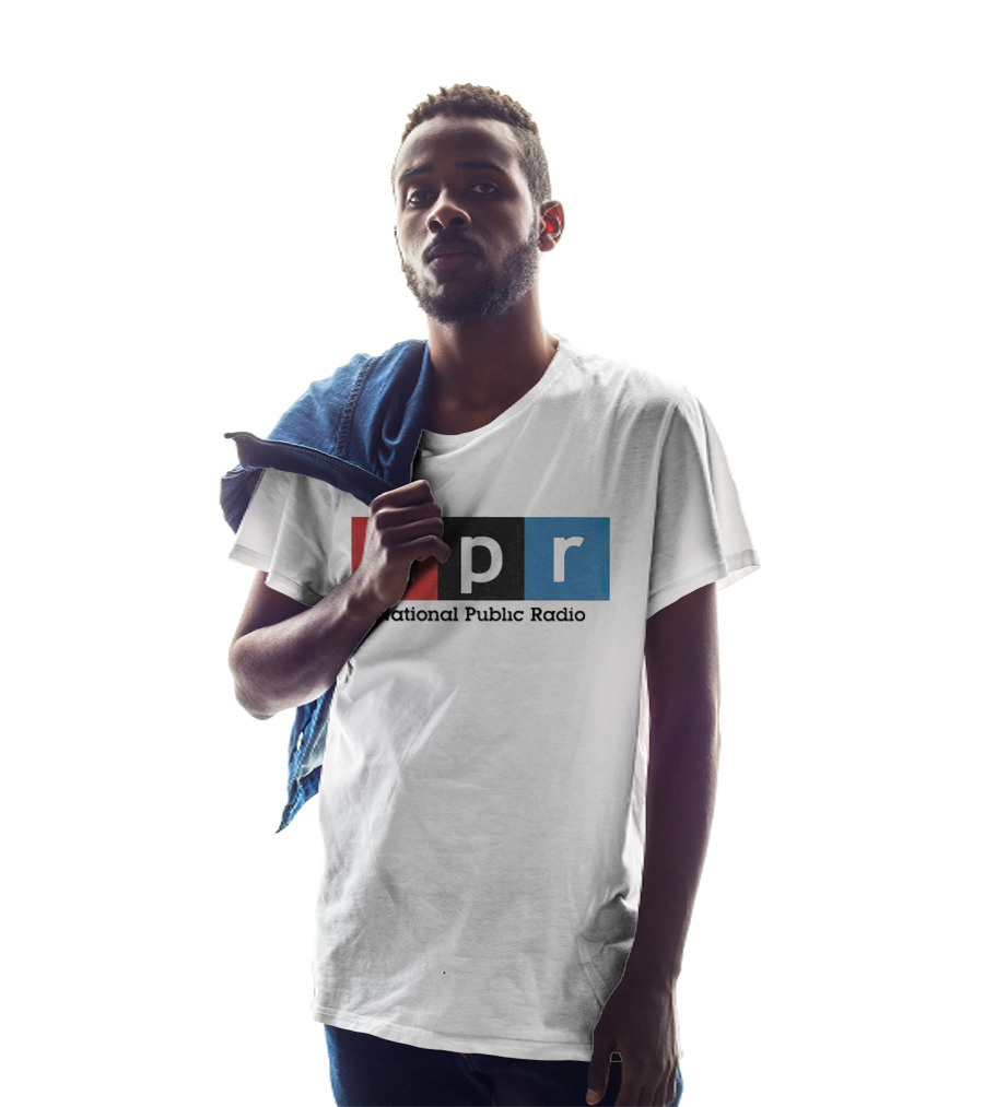 NPR National Public Radio Iconic Logo Red Black Blue T-Shirt