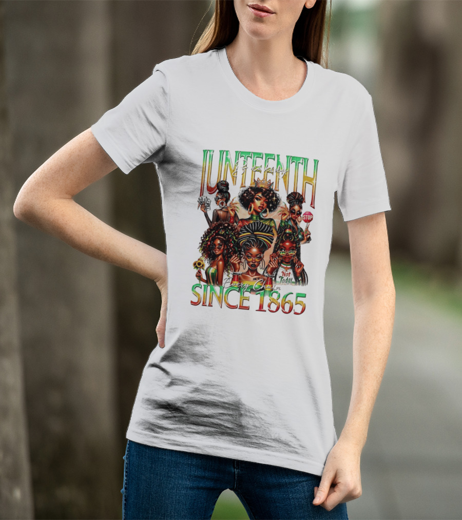 Juneteenth Breaking Every Chain Black Girl Since 1865 T-Shirt
