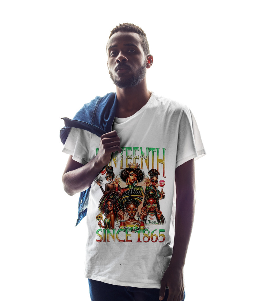 Juneteenth Breaking Every Chain Black Girl Since 1865 T-Shirt