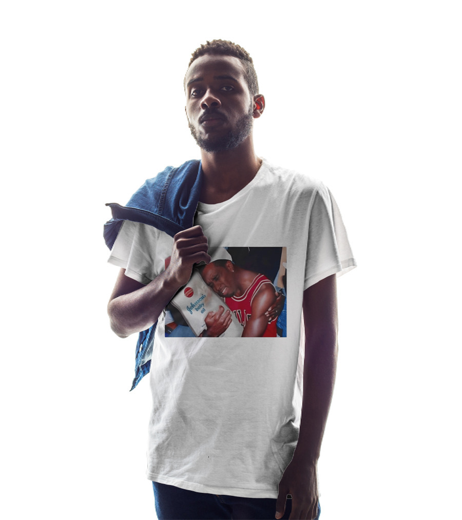 P.Diddy Crying Meme Johnson's Baby Oil Bulls Jersey T-Shirt