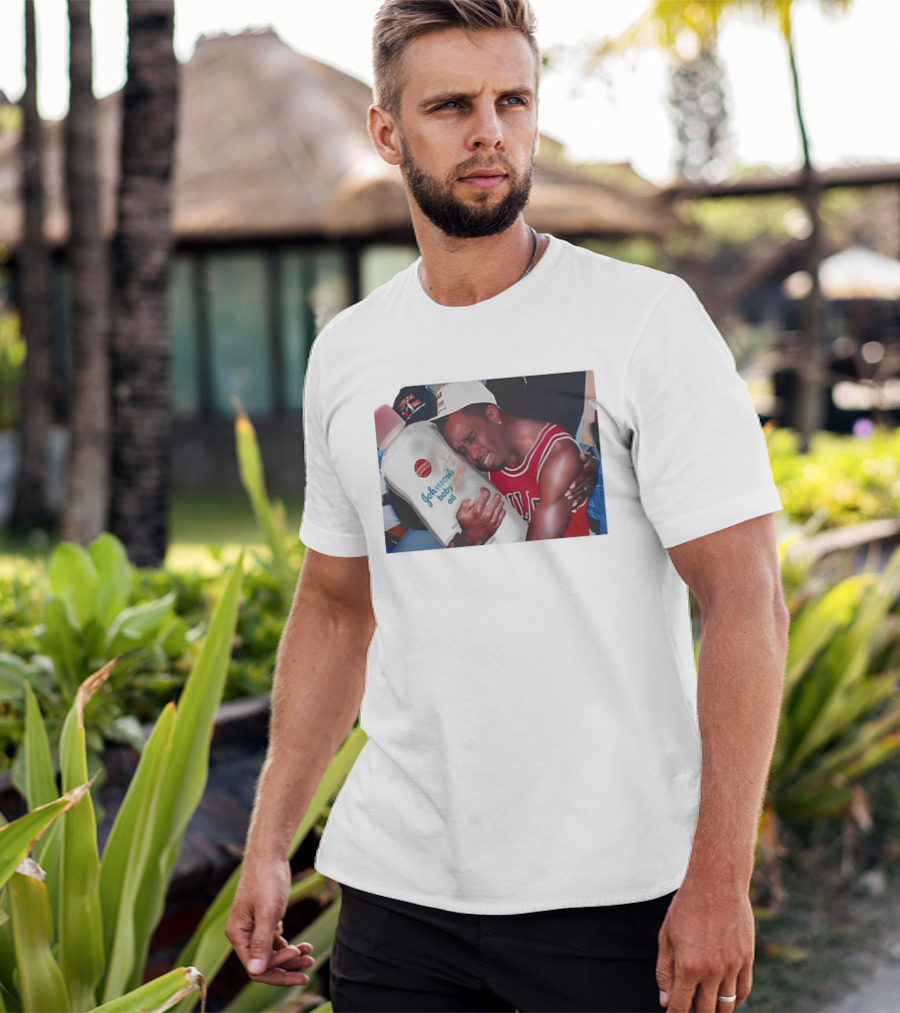 P.Diddy Crying Meme Johnson's Baby Oil Bulls Jersey T-Shirt
