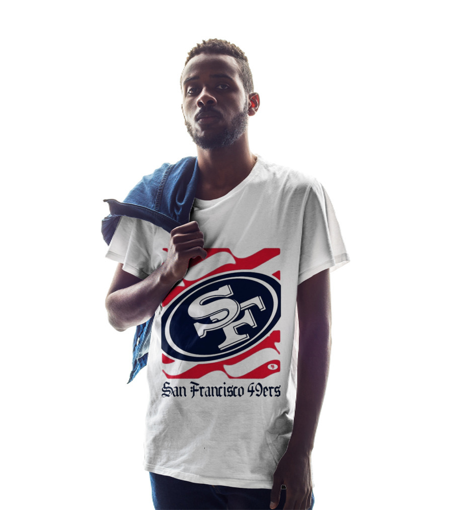 San Francisco 49ers SF Flag Heritage Wordmark T-Shirt