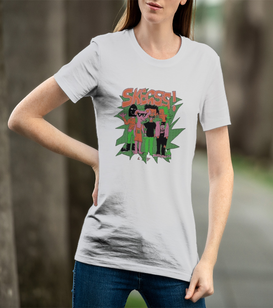 Skegss LSD Irvine Cartoon Characters Green T-Shirt