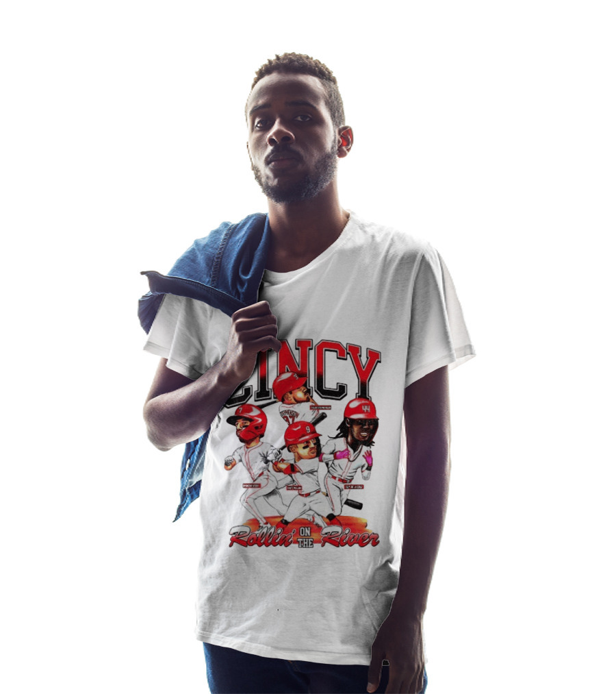 Cincy Spencer Steer Matt McLain Elly De La Cruz Tyler Stephenson Rollin' On The River T-Shirt