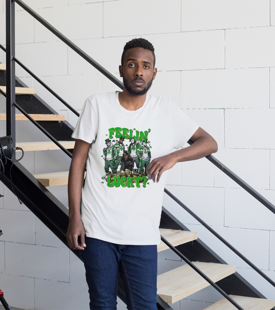 Feelin' Lucky Thug Life Movie Characters St. Patrick's Day T-Shirt