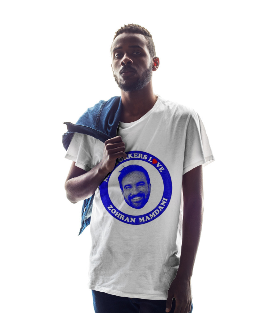 New Yorkers Love Zohran Mamdani Big Head Circular T-Shirt