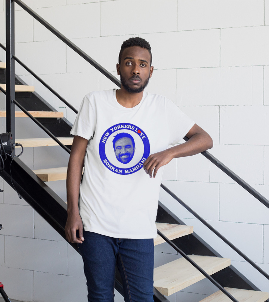 New Yorkers Love Zohran Mamdani Big Head Circular T-Shirt