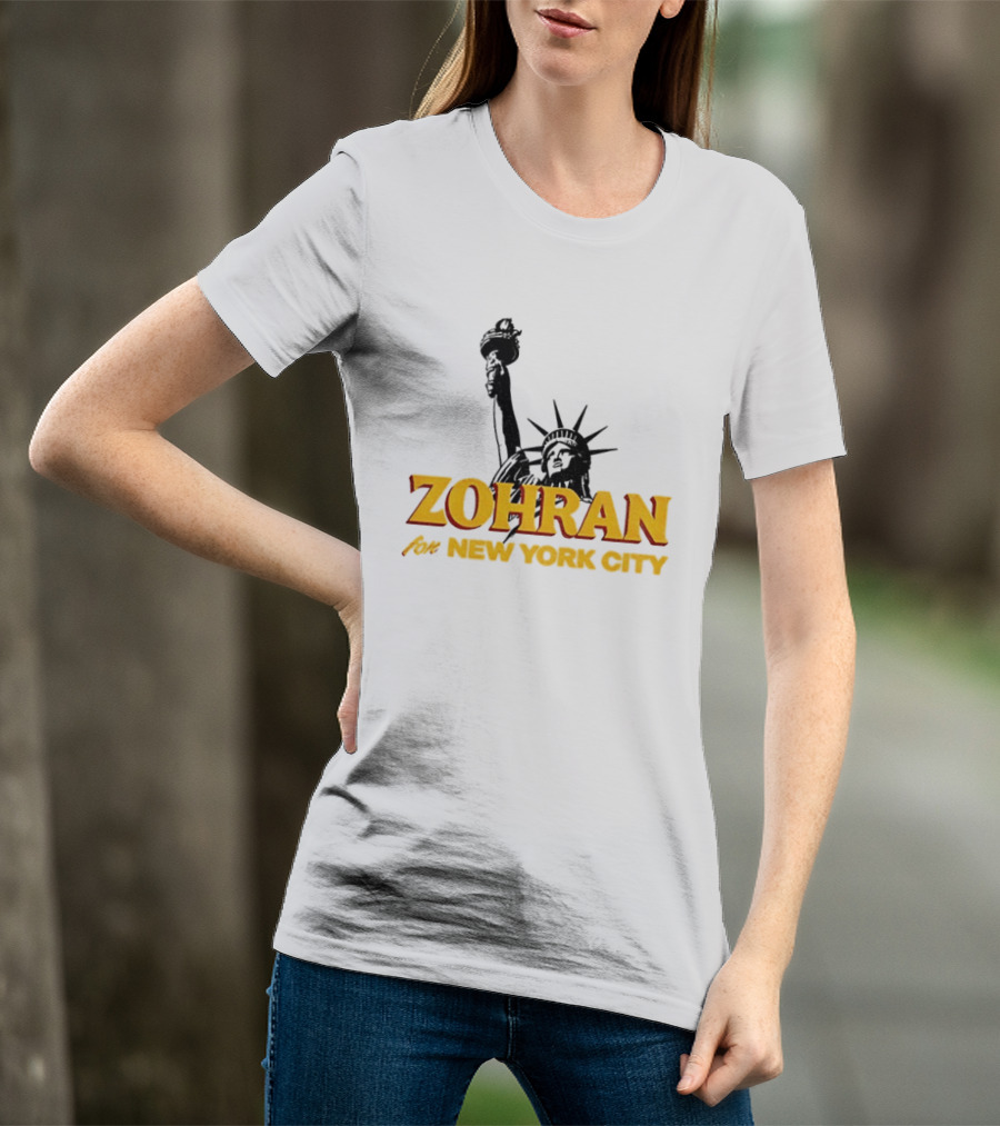 Zohran And Statue Of Liberty New York City Showdown T-Shirt