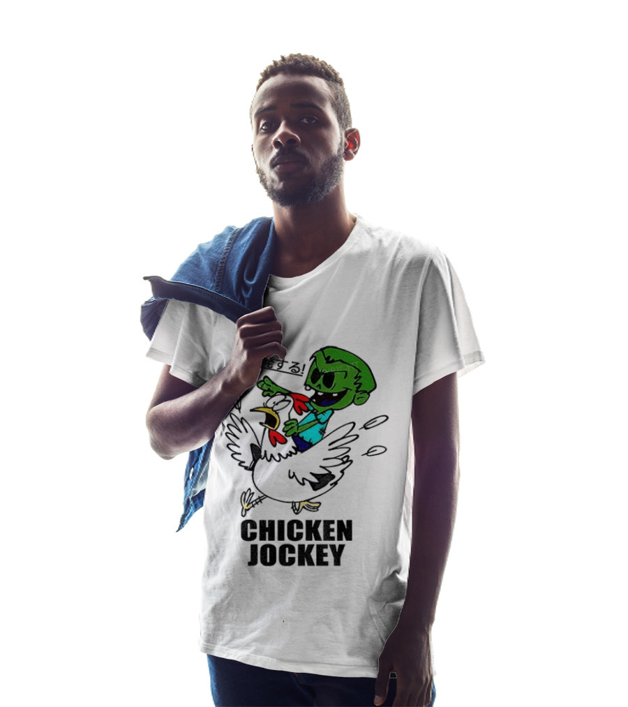 Zombie Chicken Jockey Exclamation Anime T-Shirt