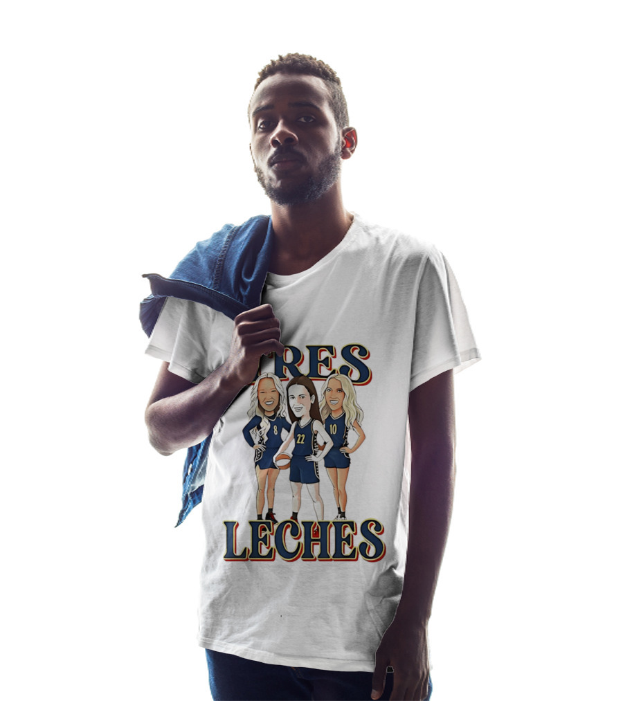 Tres Leches Basketball Players Team Cartoon Characters T-Shirt