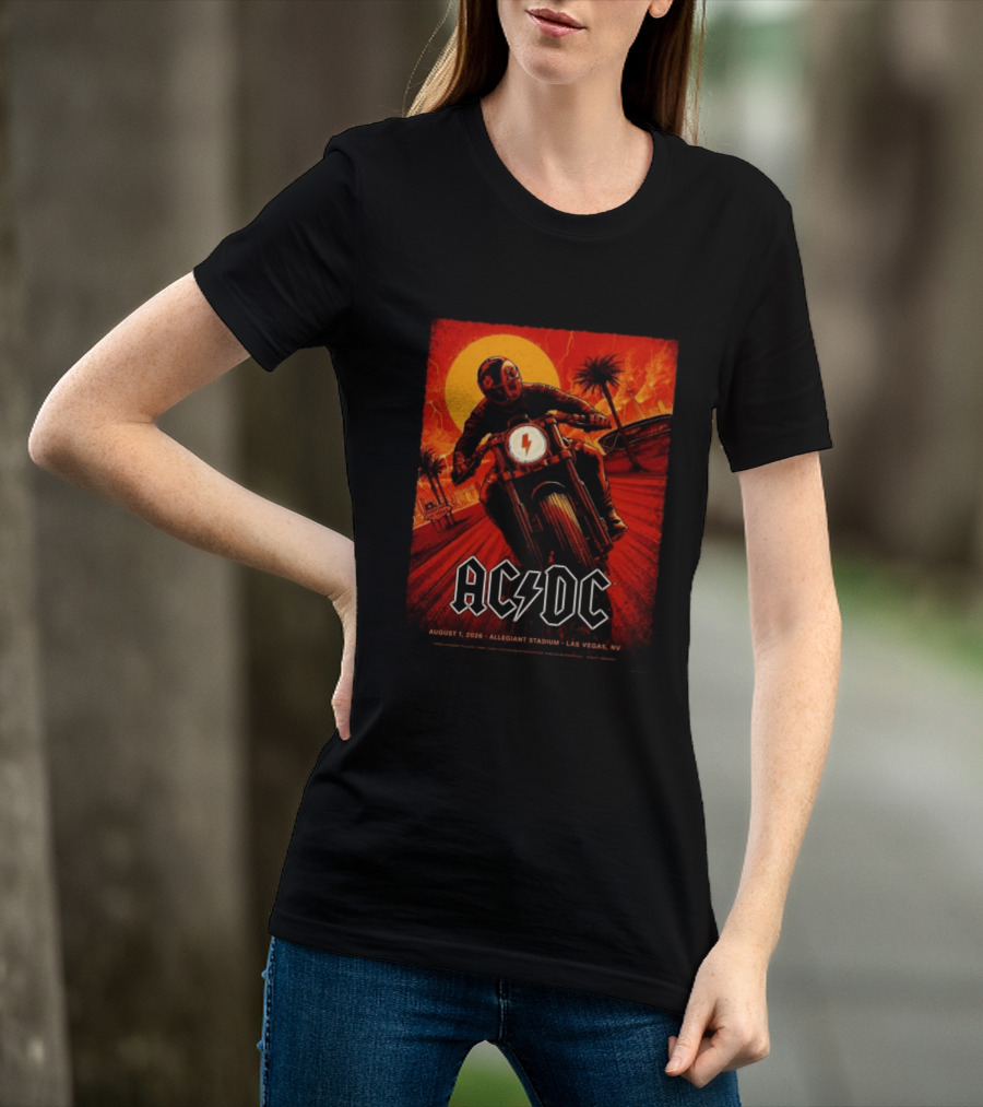 ACDC PWR Up Tour August 1 2026 Allegiant Stadium Las Vegas NV Event T-Shirt