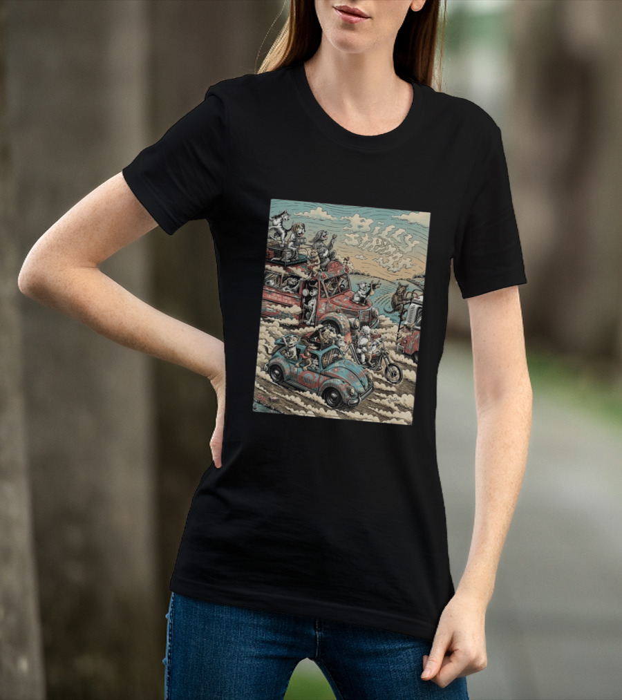 Billy Strings Bethel NY Event August 1 2026 Dylan Goldberger Bethel Woods Center Night 2 Psychedelic Animal Parade T-Shirt