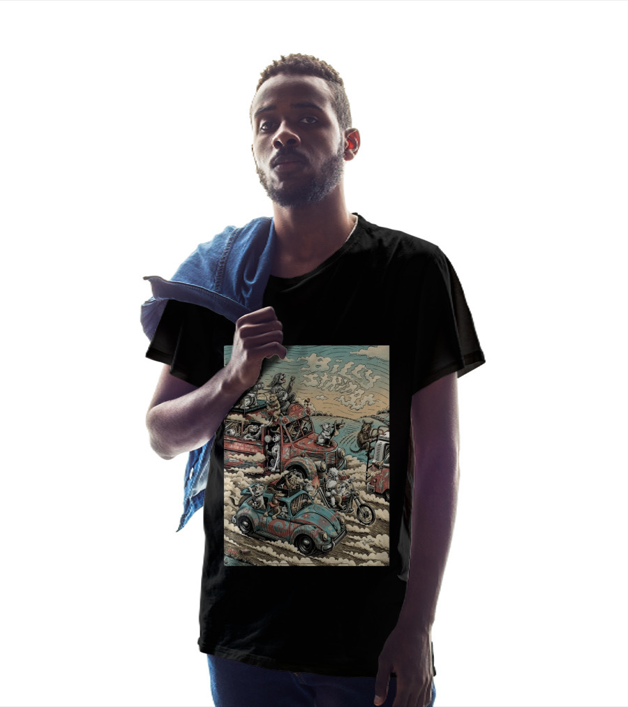 Billy Strings Bethel NY Event August 1 2026 Dylan Goldberger Bethel Woods Center Night 2 Psychedelic Animal Parade T-Shirt