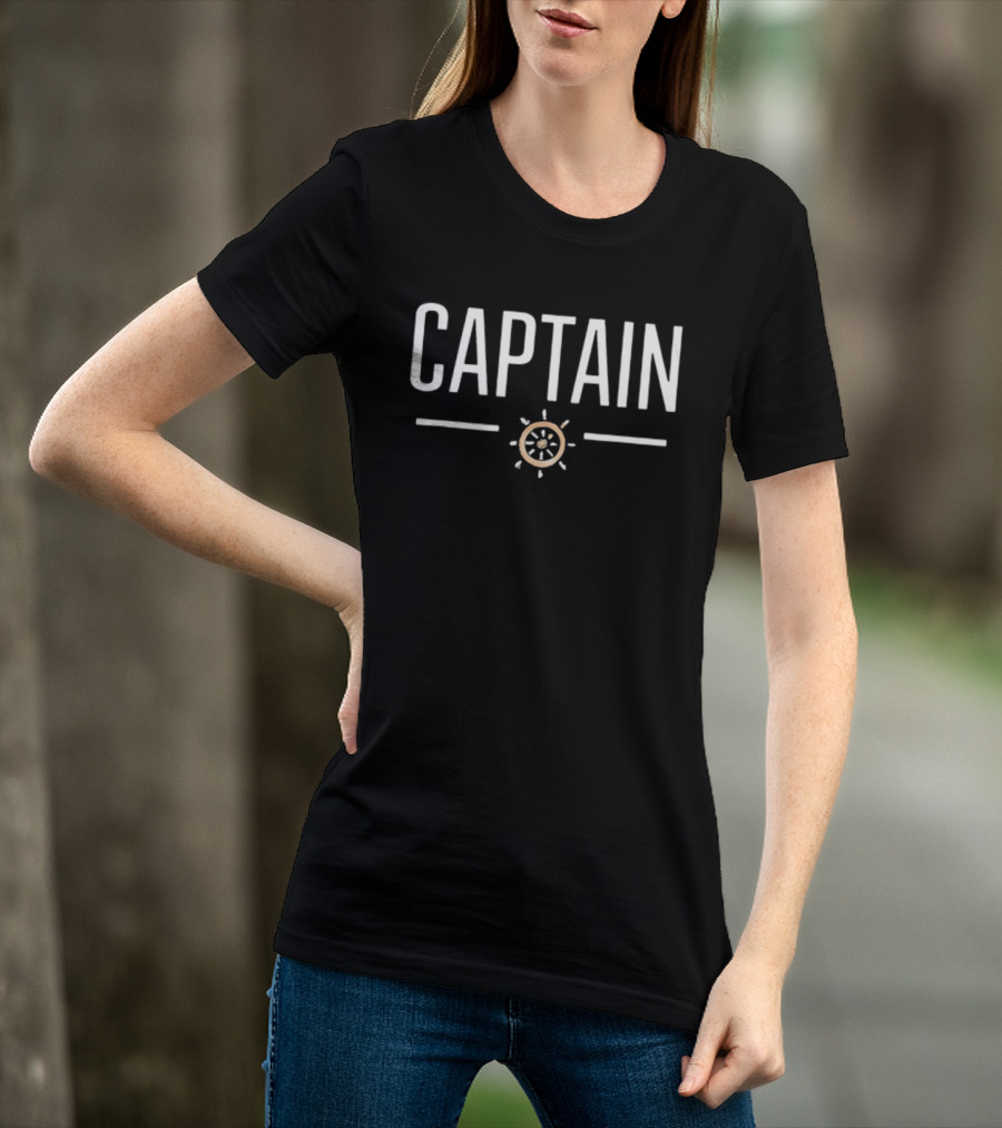 Captain Nautical Ship Wheel T-Shirt
