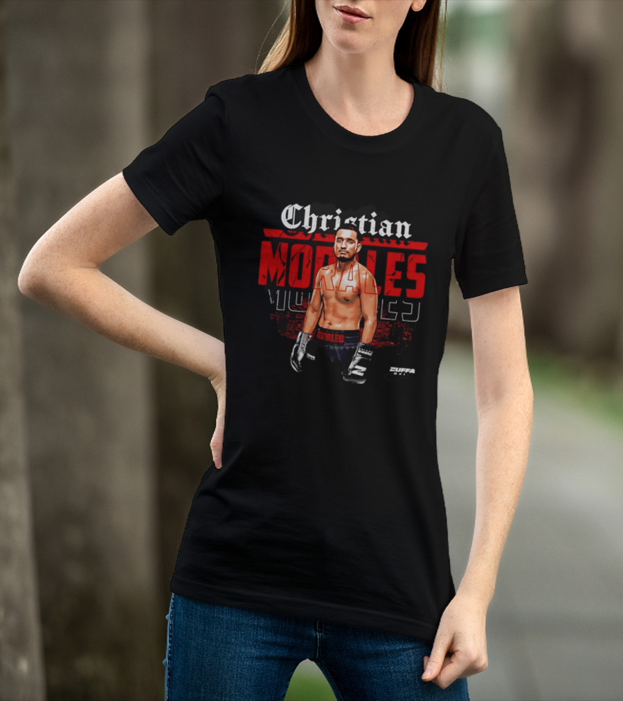 Christian Morales Zuffa Boxer With Boxing Gloves And Zuffa One T-Shirt