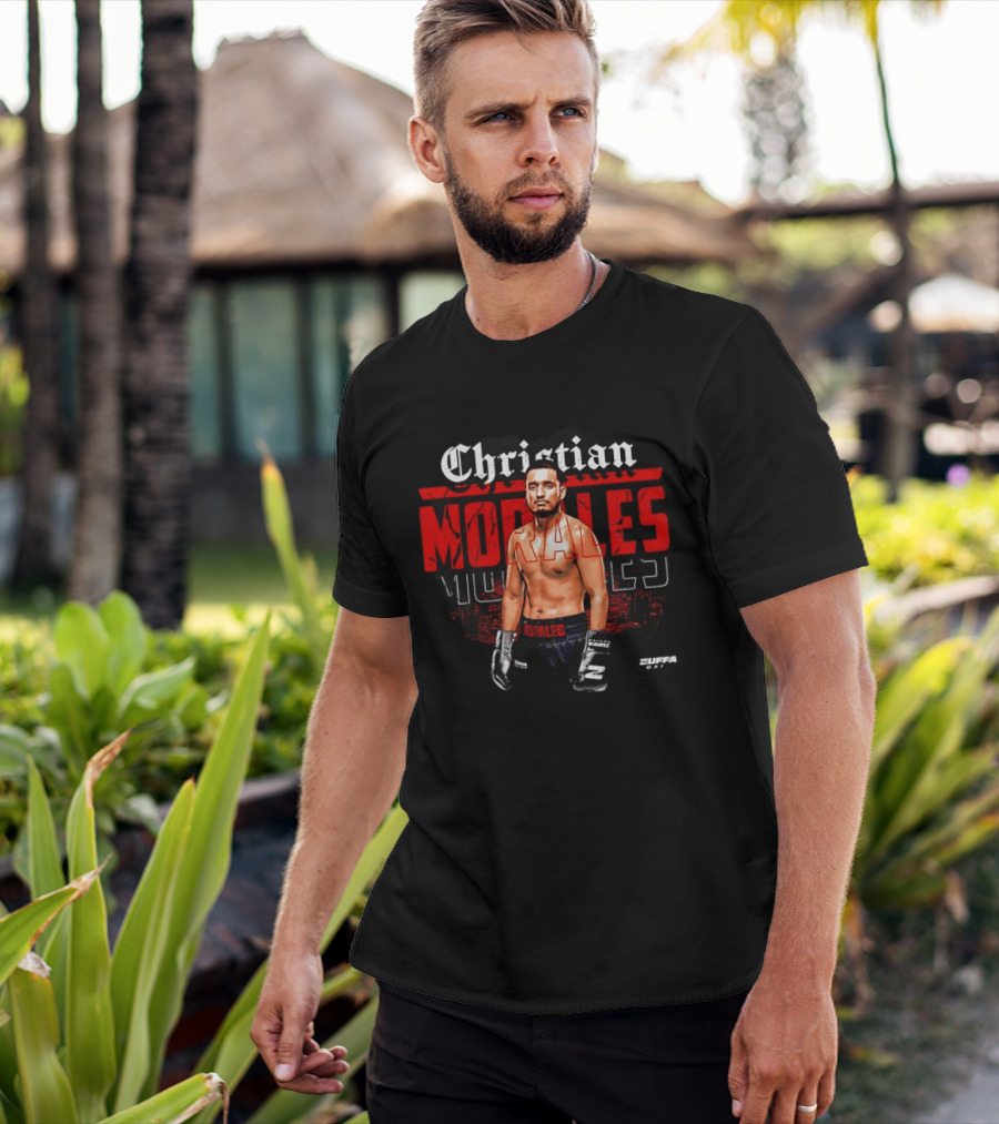 Christian Morales Zuffa Boxer With Boxing Gloves And Zuffa One T-Shirt