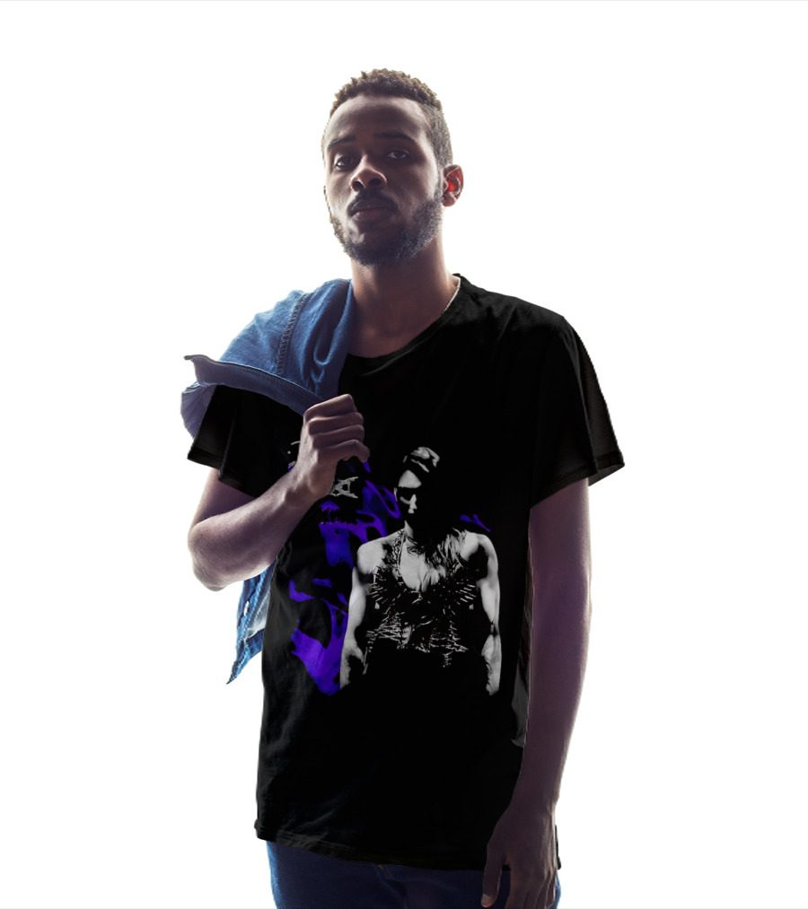Ken Carson Rhea Ripley WWE Spiked Outfit Collage With Abstract Purple Accents T-Shirt