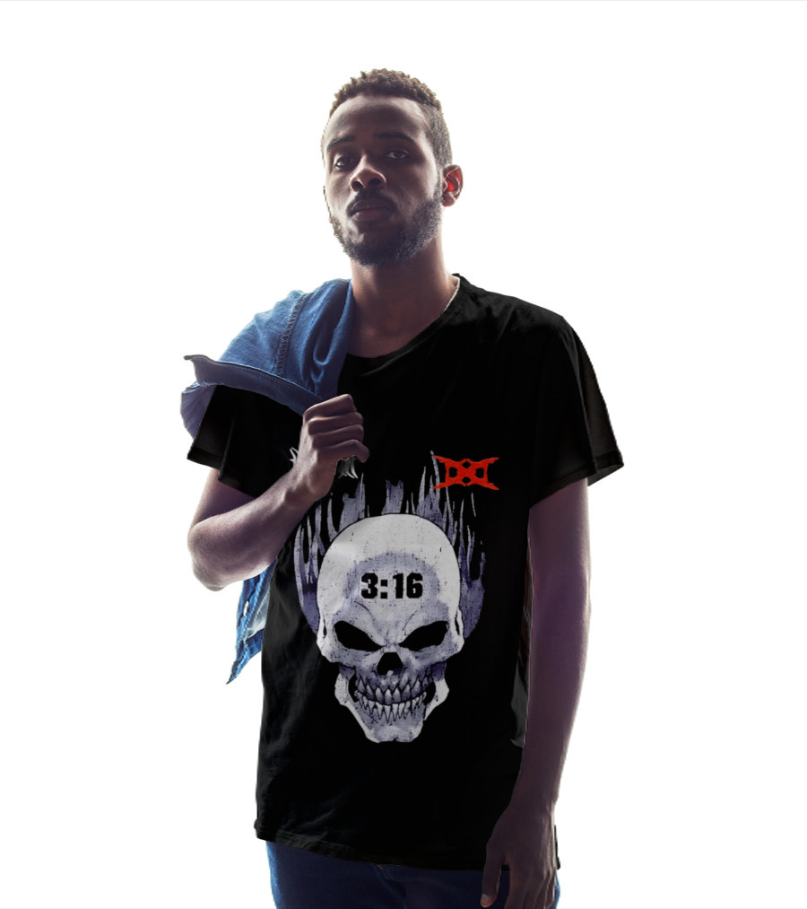 Ken Carson 3:16 Skull Stone Cold Steve Austin WWE T-Shirt