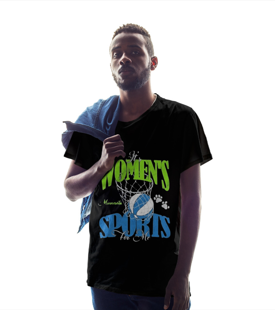 Minnesota Lynx It's Women's Sports For Me Basketball Paw Print T-Shirt