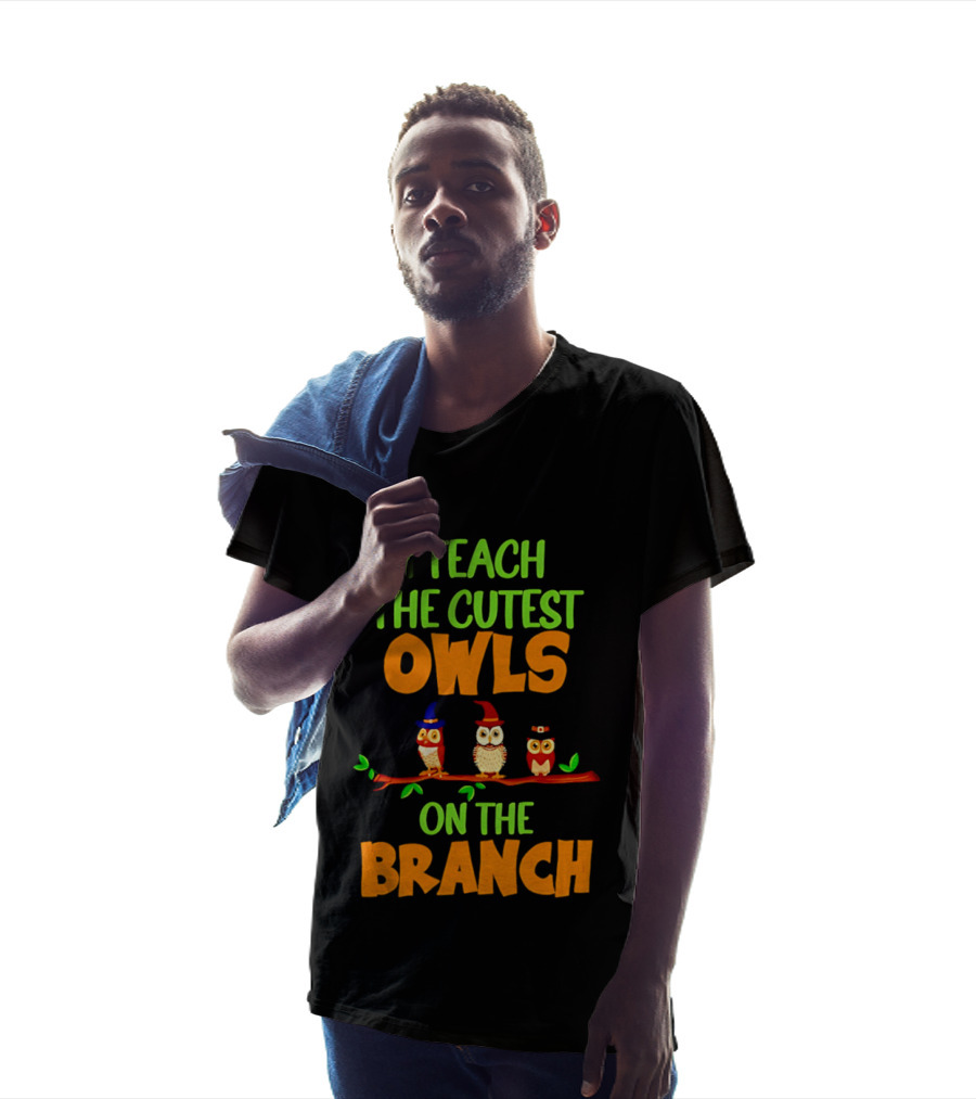 I Teach The Cutest Owls On The Branch Teacher Owl T-Shirt