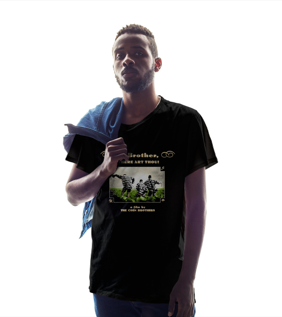 O Brother Where Art Thou A Film By The Coen Brothers With Iconic Striped Prisoners Scene T-Shirt