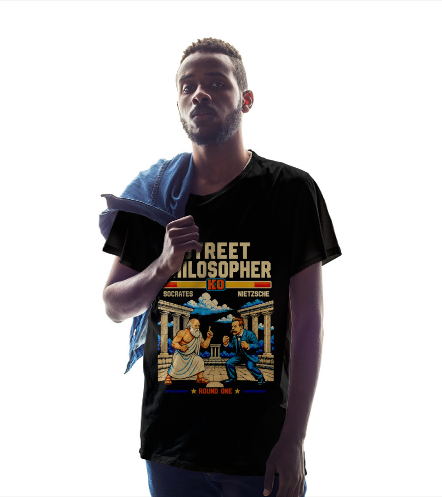 Street Philosopher KO Socrates Nietzsche Round One Colosseum Showdown T-Shirt