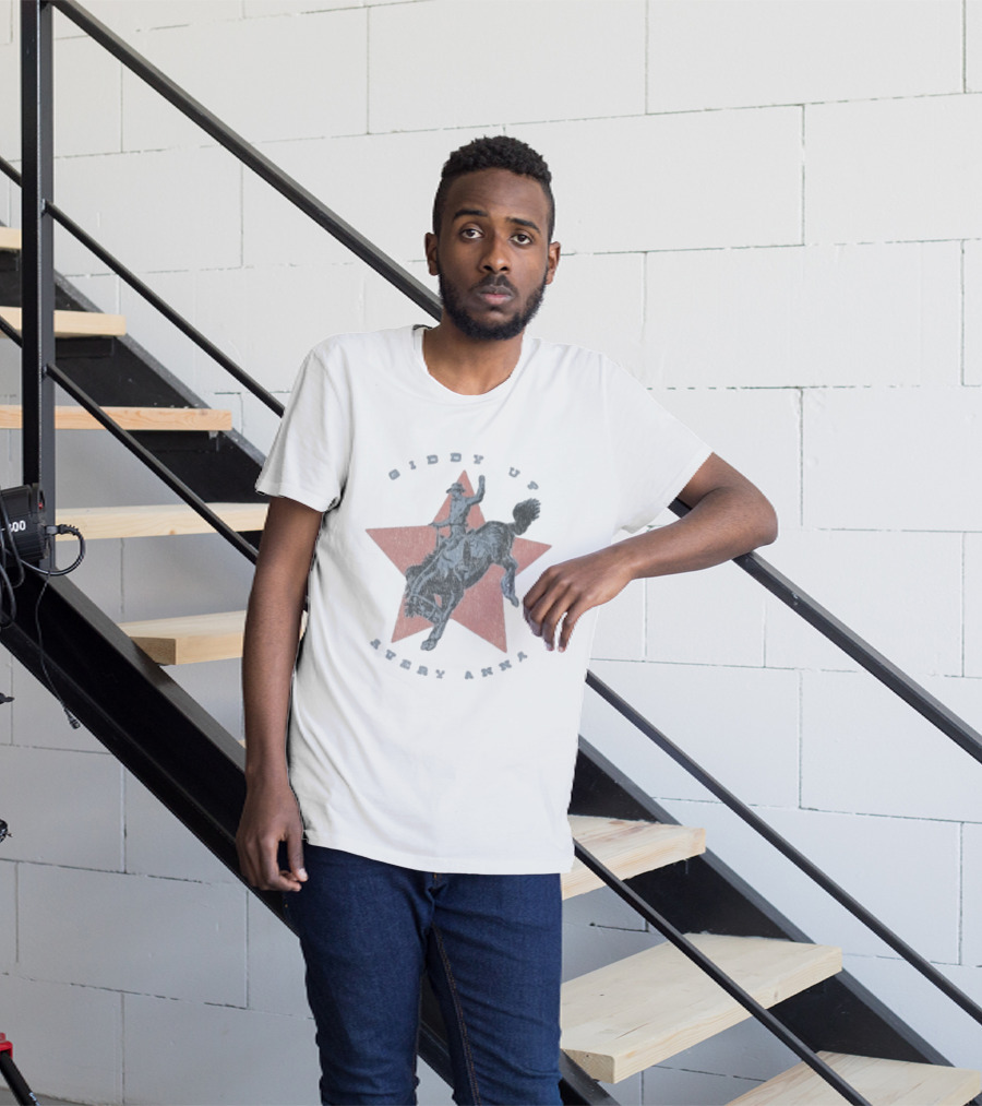 Giddy Up Avery Anna Star Rodeo Cowboy T-Shirt