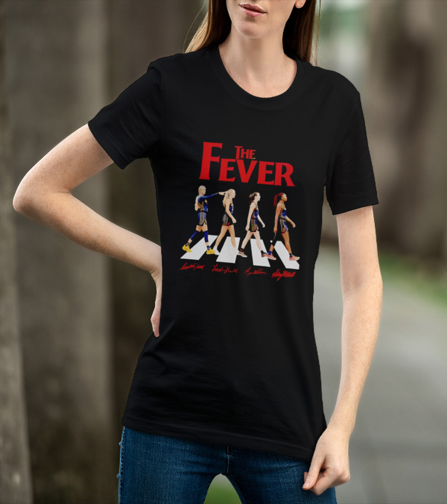Indiana Fever Basketball Team Abbey Road Beatles T-Shirt