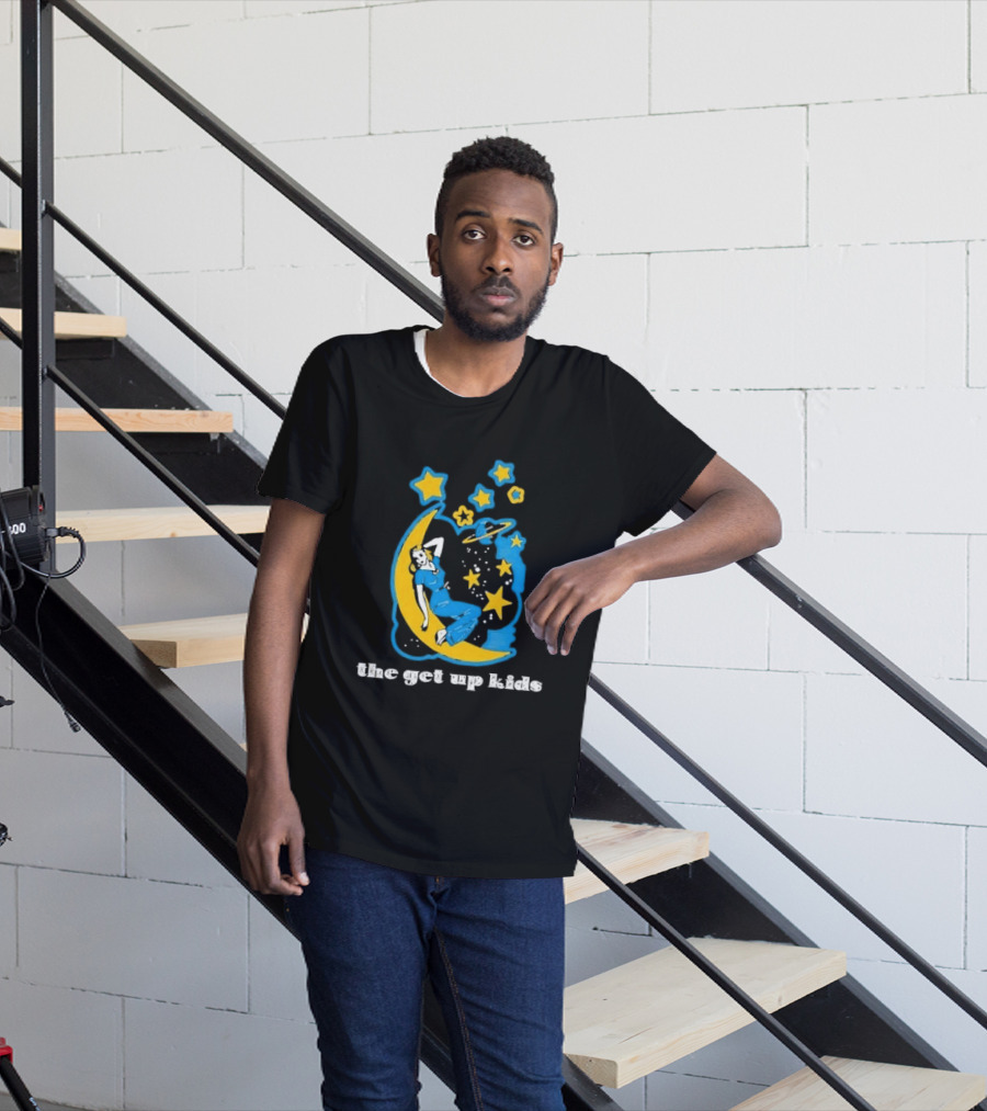 The Get Up Kids Woman On Crescent Moon With Stars T-Shirt