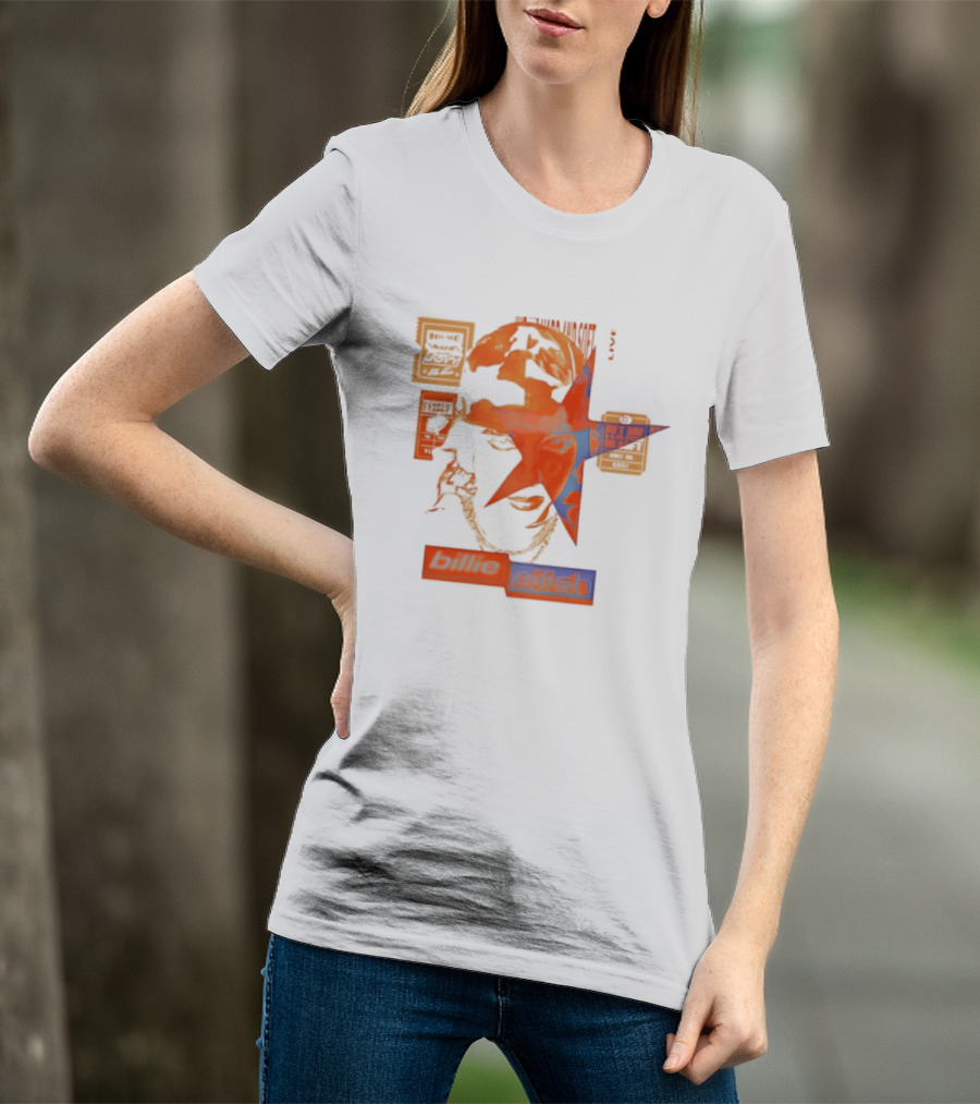 Billie Eilish Star Face Hit Me Hard T-Shirt