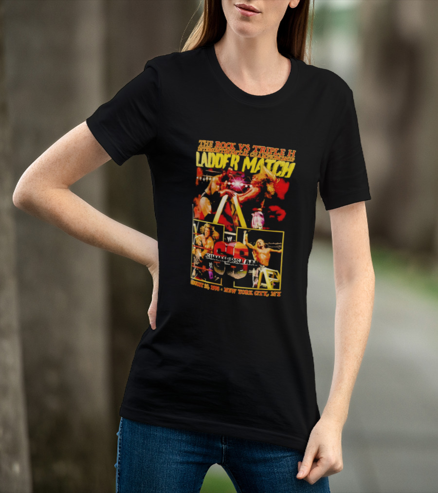 WWE SummerSlam 1998 The Rock Vs Triple H Ladder Match Intercontinental Championship New York City T-Shirt