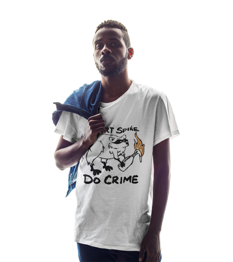 Short Spine Do Crime Jimothy Flame Bear T-Shirt