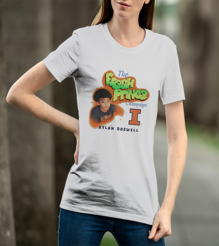Kylan Boswell Illinois Fighting Illini The Fresh Prince Of Champaign T-Shirt